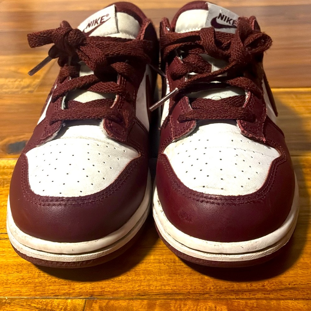 Nike Kids' Burgundy and White Sneakers✨